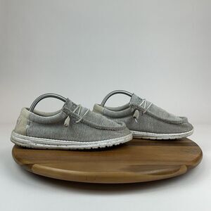 Mens Hey Dude Wally Sox Stone White Mesh Casual Comfort Loafers Shoes Size 9‎ D
